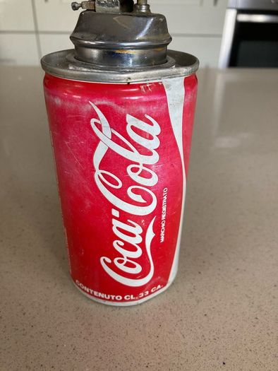 Coca Cola can lighter Italian