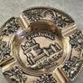 Lisbon Portugal Metal Art Souvenir Personal Ashtray Handhammered Brass Metalware Image 5
