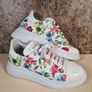 womens MARCO MOREO Black Label Platform trainers flowers floral pattern Size UK 6 EU 39 Image 2