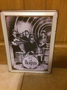 beatles tin sign free postage