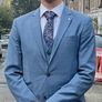 River Island Duck Egg Blue Three Piece Suit 38R / M / 30-32 Image 3