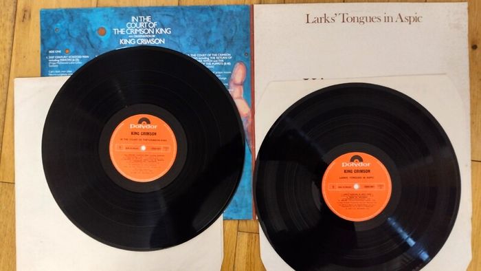 2Lp.King Crimson "In The Court Of The Crimson King" + "Larks Tongues in Aspic". Original UK.Double edition.Excellent cond.