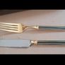 24K Gold Plated 44 pieces DELPHI Cutlery Flatware Set Canteen Made in Japan Image 5