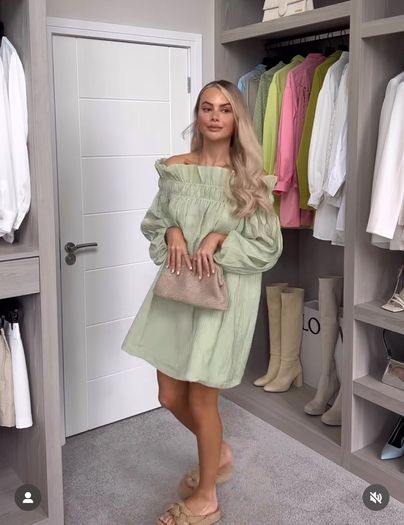 off the shoulder mini dress