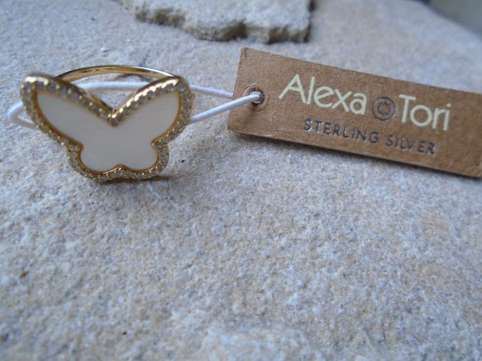 Butterfly ring,Alex & Tori ring,Mother of Pearl, sterling silver ring, New, Gift