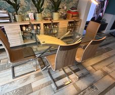 EZ Living 'Zest' glass dining set