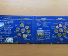 Slovenia double set of 15 coins pre euro & first year euro 2007 UNC