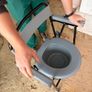 Folding Commode Chair with Armrests & Removable Bucket Image 4