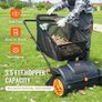 Push Lawn Sweeper, 21inch Leaf & Grass Collector, Strong Plastic Wheels & Heavy Duty Thickened Steel Durable to Use with Large Capacity 3.5 cu. ft. Image 4