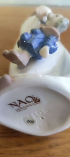 Vintage 1989 Lladro By Nao Girl With Rag Doll Figurine #1108 Hand Made In Spain