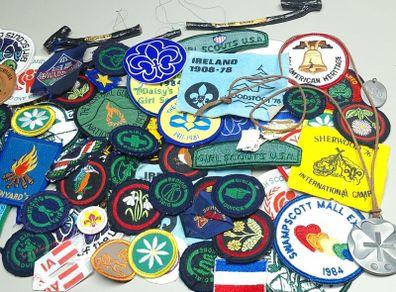 Vintage Girl Scouts Patch Collection  Over 60 Pieces + Extras