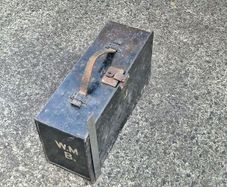 Vintage Black Metal Carry Case(Probably WW11)