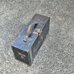 Vintage Black Metal Carry Case(Probably WW11)