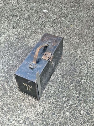 Vintage Black Metal Carry Case(Probably WW11)