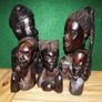 Hand Carved Wood Busts. Image 2