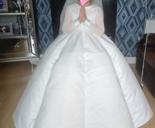 Beautiful pearl detail ivory communion dress
