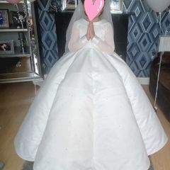 Beautiful pearl detail ivory communion dress