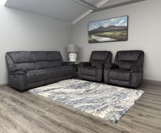 NEW 3+1+1 grey microfiber sofa set!