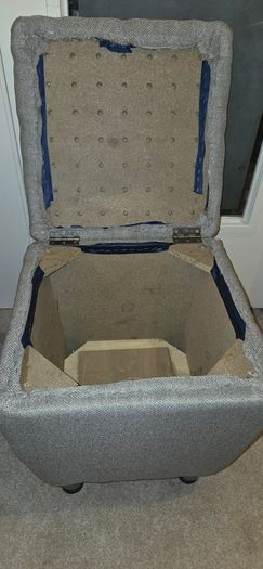 2 x Grey Storage Stools
