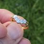 18ct Yellow Gold Diamond 5 Stone Wishbone Ring Image 5