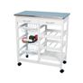 kitchen Rolling Trolly with Stainless Steel Top Image 2