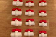 White upvc / pvc ball valve size 20 mm
