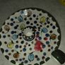 Mexican Signed Ceramic candle holder. Image 5