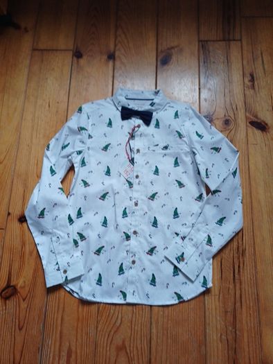 BNWT Age 11-12 Christmas Shirt and Dickie Bow