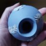 Vintage Wedgwood blue jasper stoneware two-piece set of vases and trifle saucers. Image 9