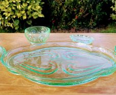 Art deco 5 piece dressing table set