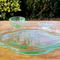Art deco 5 piece dressing table set