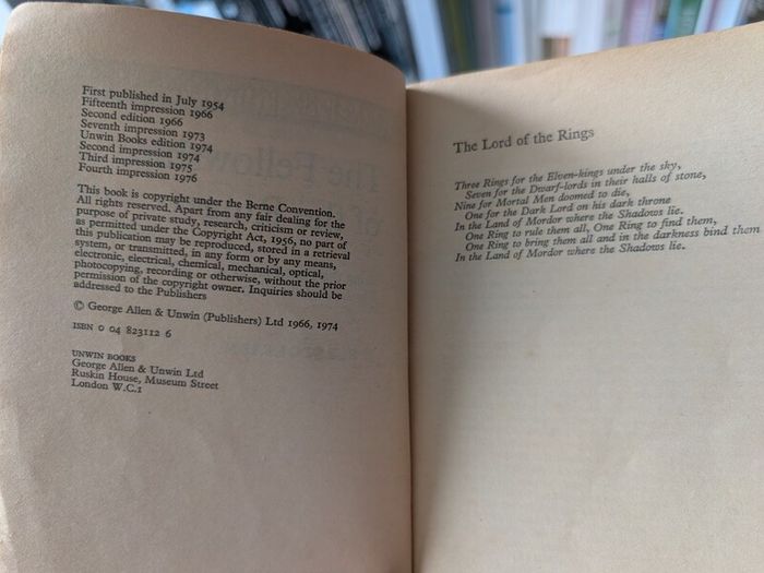 Vintage 1976 The Lord of the Rings Trilogy by J.R.R. Tolkien (George Allen & Unwin)
