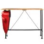 Tractor Bar Table Solid Mango Wood Red 60x150x107 cm Image 3