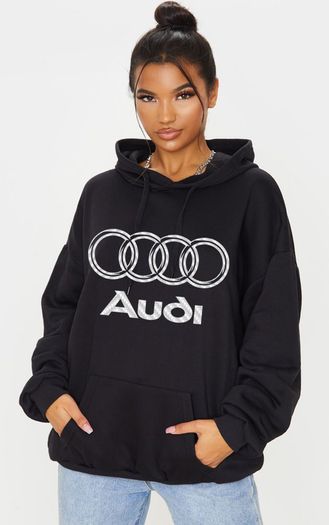 Audi Logo Hoodie Printed In Carbon Fiber Hoodie Jumper Audi Hooded Jumper Audi