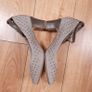Clarks Mauve Taupe Suede Studded Ankle Strap Block Heels 4UK/37EU Image 8