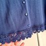 F&F Girls Cardigan 11-12Y | Navy Blue with Lace Image 4