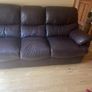Brown leather sofa Image 4