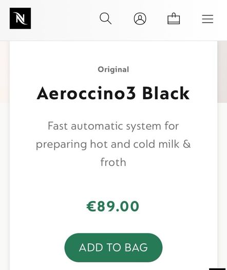Nespresso Aeroccino 3 Milk Frother