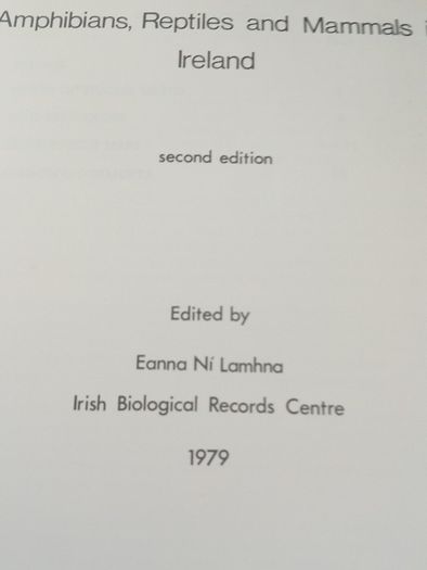 Amphibian And Reptile  And Mammals Atlas In Ireland