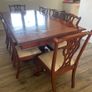 Antique solid wood table and chairs Image 4