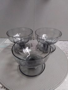 Two Sets of Glass Dessert bowls