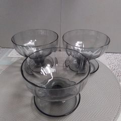 Two Sets of Glass Dessert bowls