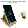 Bamboo Foldable Universal Multi-Angle Stand Holder, Pocket Desktop Holder Stand for cell phone and Tablet Image 5
