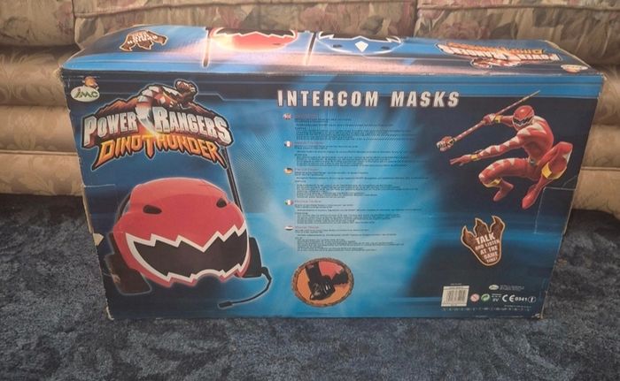 Power Rangers Dino Thunder Red & Blue Communication Masks / Walkie Talkie, RARE
