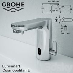Grohe E 36325001 Eurosmart Cosmopolitan Infra Red Basin Mixer