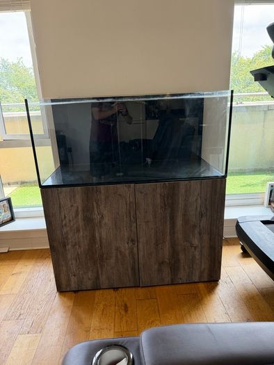 350L Marine Aquarium with cabinet & custom sump
