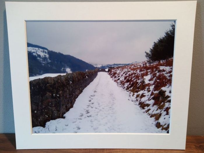 Mounted Original Photography - Lough Dan Winter, Wicklow