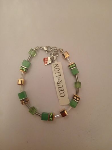 Coeur de Lion GeoCUBE Iconic Monochrome Green Bracelet 4016/30-0500 Boxed New CAN POST