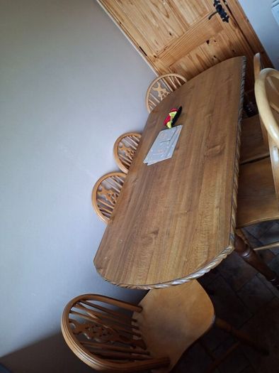 Kitchen teak table and chairs