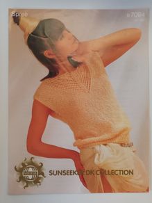 Knitting Pattern - Top with lace stitch detail.